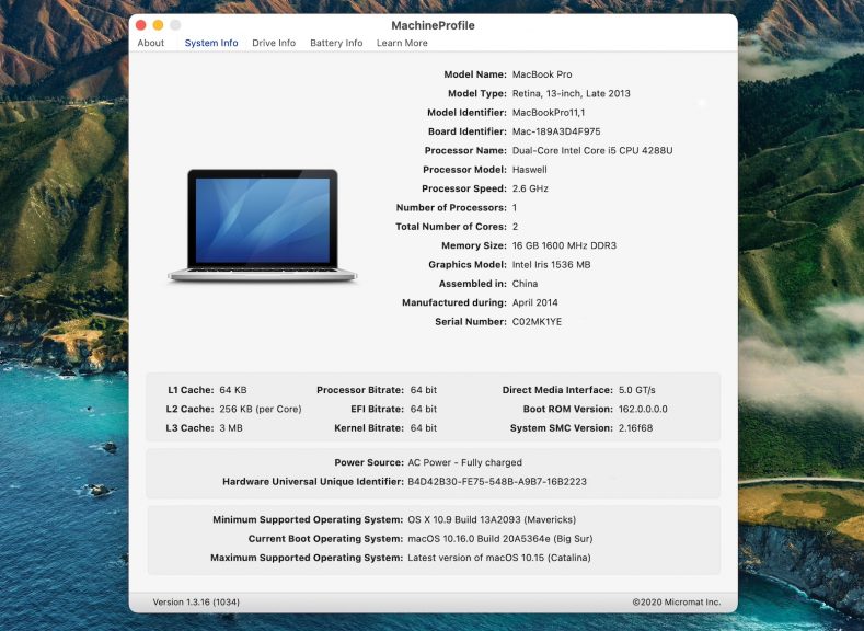 download the new for mac CPU-Z 2.08