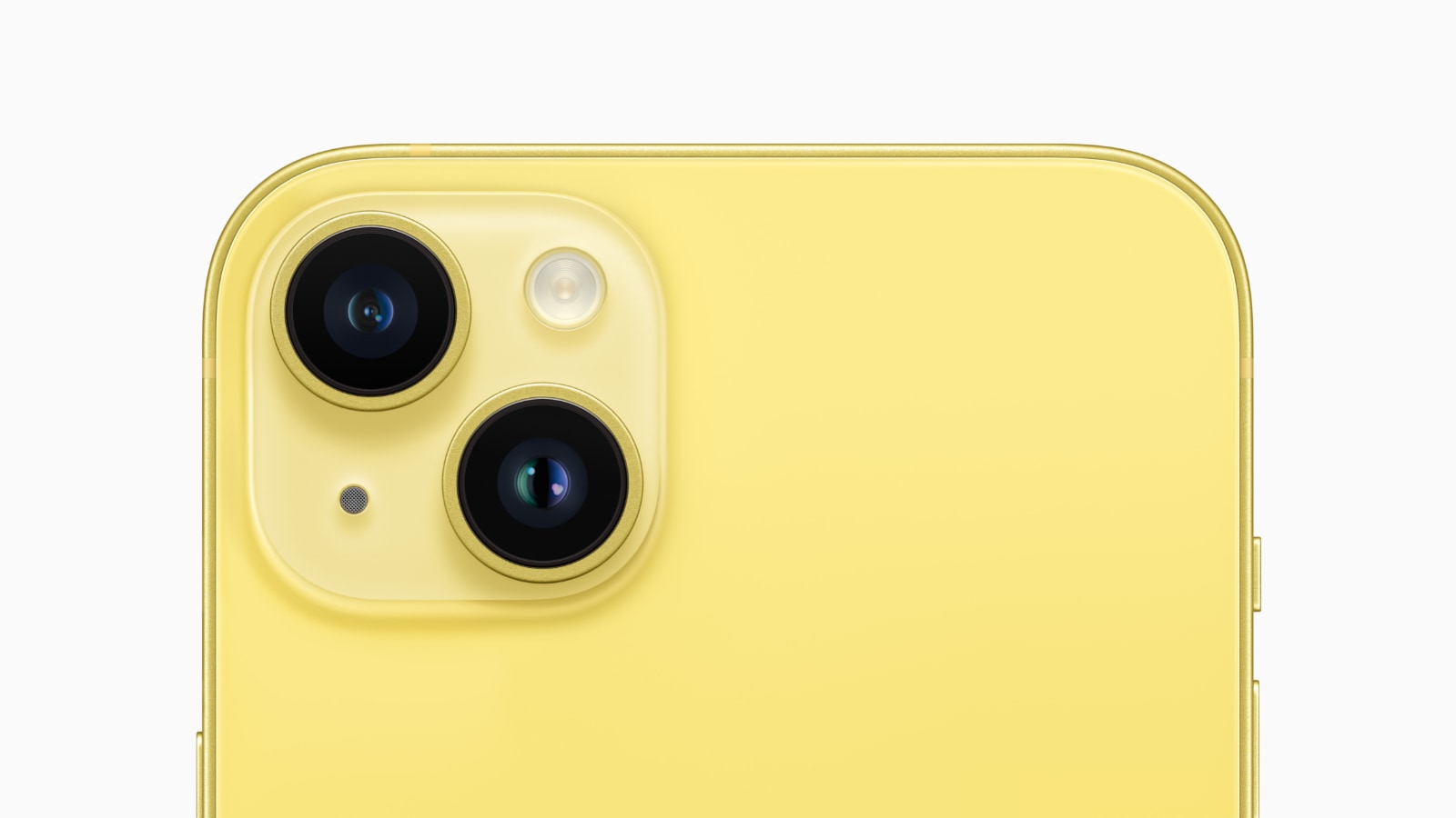 아이폰14 옐로 색상 후면 카메라