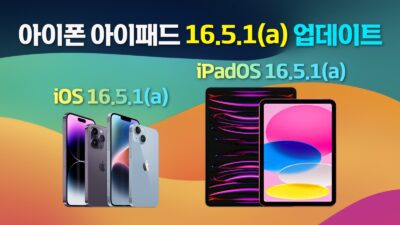iOS 16.5.1(a), iPadOS 16.5.1(a) 업데이트
