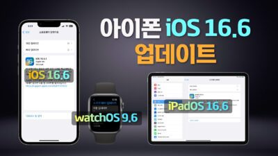 iOS 16.6, iPadOS 16.6, watchOS 9.6 업데이트