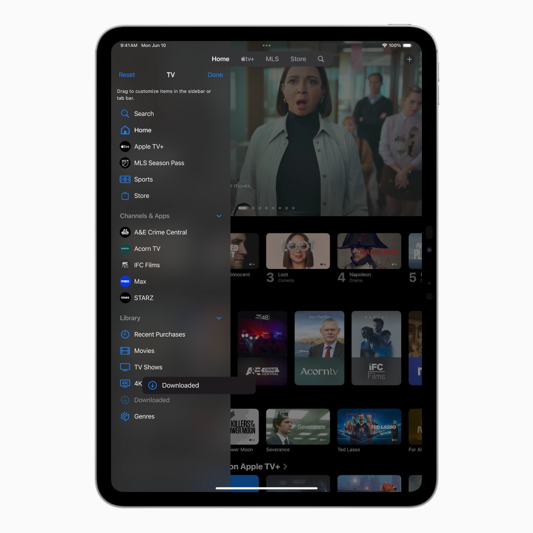 iPadOS 18 플로팅 탭 막대 1